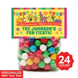 Fiesta Personalized Treat Bags & Tags - 24pk