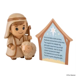 Shepherd Resin Figurines with Christmas Nativity Handout Card-10