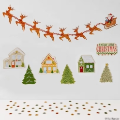 Fireside Folk Christmas Party Wall & Table Decorating Kit