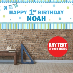 1st Birthday Boy PERSONALIZED Giant Vinyl Keepsake Banner