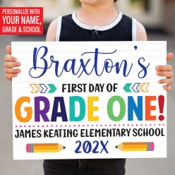 School Blue PERSONALIZED Large 24