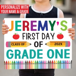 First Day School PERSONALIZED Large 24