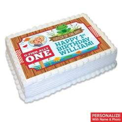 O-Fish-Ally One Photo Personalized Edible Icing