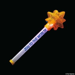 Flashing Religious Star Plastic Light Sticks-10Pk