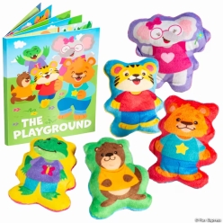 SEL Storybok with Flat-lay Plush Animal Characters Set