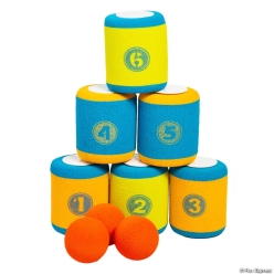 Stacking Foam Cans Ball Toss Game Set
