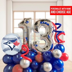 Blue Jays 2 Digit - 6 Ft Airfill Personalized Balloon Column Kit