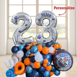 Edmonton Oilers PERSONALIZED Two Digits & Name Balloon Kit