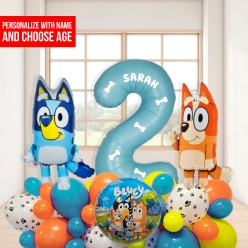 *Bluey & Bingo 6 FT Airfill Personalized Balloon Column