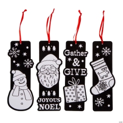 Fireside Folk CYO Christmas Fuzzy Bookmarks-16Pk