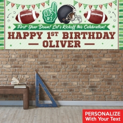 Football 1st Birthday PERSONALIZED Giant Vinyl Banner