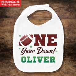 Football 1st Birthday PERSONALIZED Bib