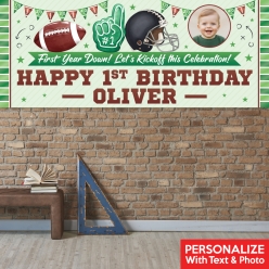 Football 1st PERSONALIZED Giant PHOTO Banner