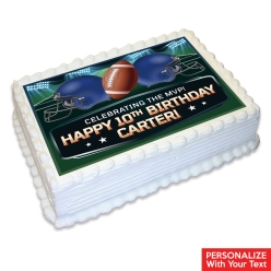 Football Personalized Edible Icing