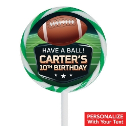 Football PERSONALIZED Lollipops - 12 Pk