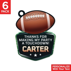 Football PERSONALIZED Thank You Tags - 6 Pk