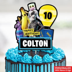 Fortnite PERSONALIZED Cake Pick Topper