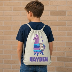 Fortnite Loot Llama Personalized Drawstring Backpack