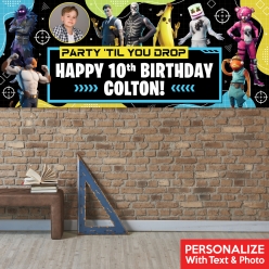Fortnite PERSONALIZED PHOTO Giant Vinyl Keepsake Banner