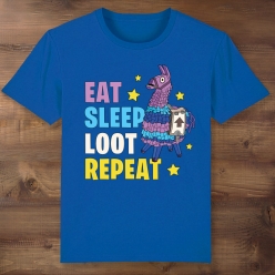 Fortnite Loot Repeat Blue T-shirt- Choose Size