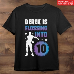 55% OFF: Fortnite Floss Personalized Black T-shirt