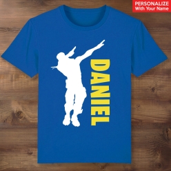 Fortnite Dab Personalized Blue T-shirt- Choose Size