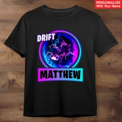Fortnite Drift Personalized Black T-shirt- Choose Size