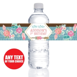 Boho Free Spirit ONE PERSONALIZED VINYL Bottle Labels - 10 PK