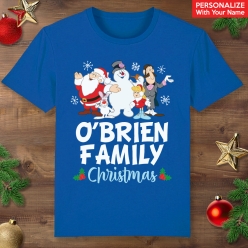 Frosty Family PERSONALIZED Blue T-shirt