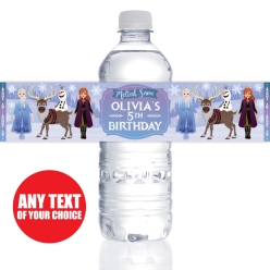 Frozen PERSONALIZED VINYL Bottle Labels - 10 PK