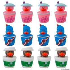 Fun Drink Coffee, Boba & Slushy Rubber Ducks-12Pk