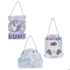 Arctic Wonderland Winter Sign Craft Kit-6Pk
