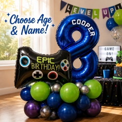 Video Game 6 FT Airfill Personalized Balloon Column Kit