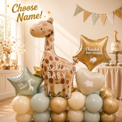 Soft Safari 6 Ft Airfill Personalized Balloon Column Kit