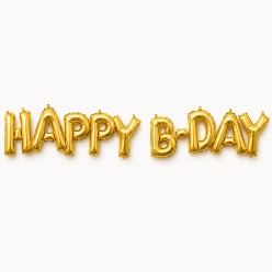 Happy B-Day Gold Phrase 30