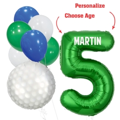 Golf PERSONALIZED Name & Single Digit Age Balloon Bouquet