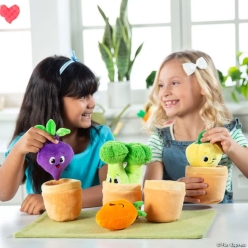 Garden Gang Plush Veggie Characters in Pots-4Pk