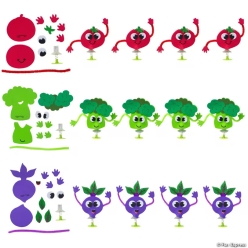Garden Gang Veggie Pop-Up Craft Kit-12Pk