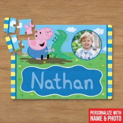 Personalized 30pc George Pig Photo Puzzle