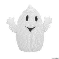 Halloween White Ghost-Shaped Plastic Puffer Toys-12Pk