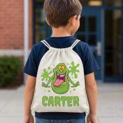 Slimer Personalized Drawstring Backpack