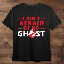 Ghostbusters Afraid of No Ghost Black T-shirt