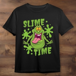 Ghostbusters Slimer Black T-shirt