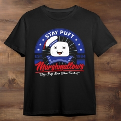 Ghostbusters Stay Puft Black T-shirt