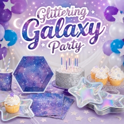 Girl Glittering Galaxy Party Supplies