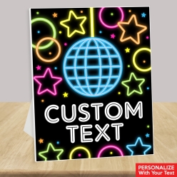 Neon Glow Party Custom Text 14