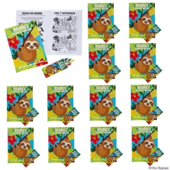 Rainforest VBS Activity Books with Crayons-12Pk