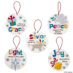 God's Promises Religious Christmas Ornaments Craft Kit-10PK
