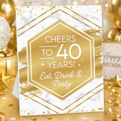 Cheers To 40 Years Gold 14