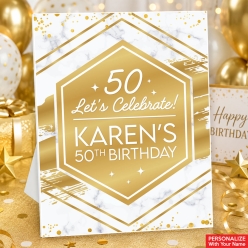 50th Birthday Gold Personalized 14
